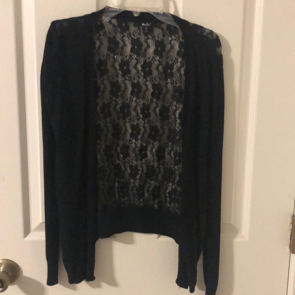 Papaya lace sweater